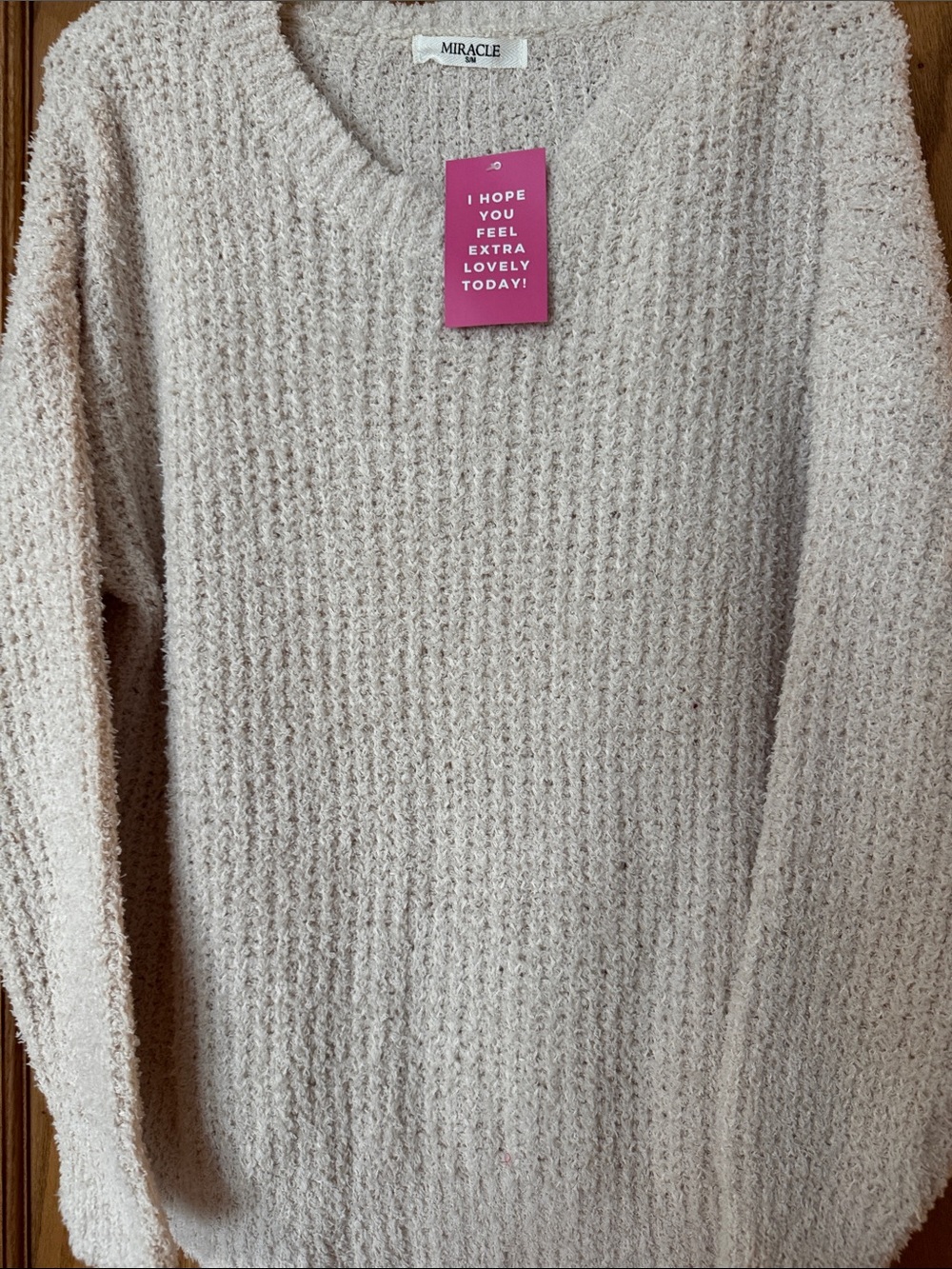 Miracle Cream Textured Scoop-Neck Sweater